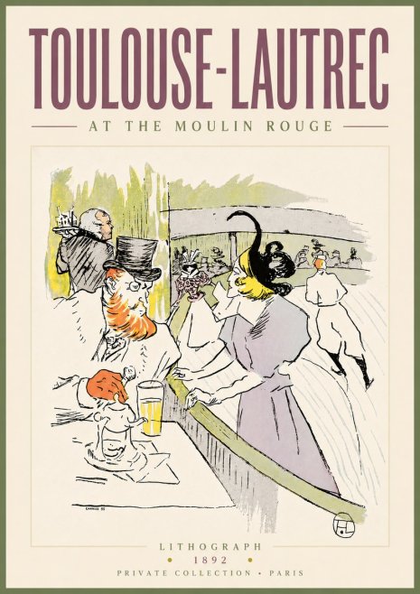 Toulouse-Lautrec At the Moulin Rouge XV No6 - Poszter