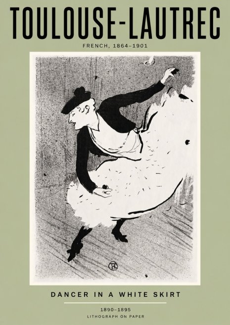 Toulouse-Lautrec Dancer in a White Skirt No2 - Poszter