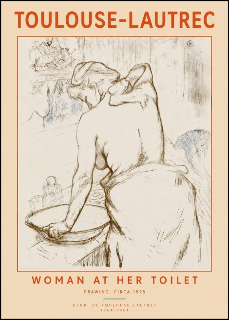 Toulouse-Lautrec Woman at Her Toilet No2 - Poszter