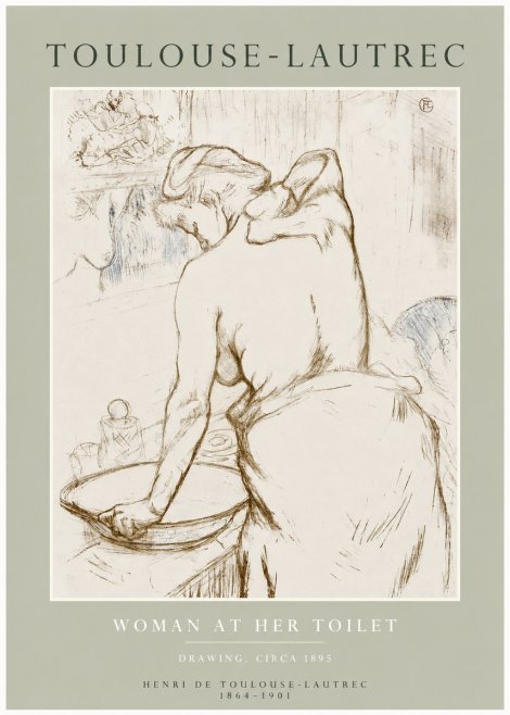 Toulouse-Lautrec Woman at Her Toilet No3 - Poszter