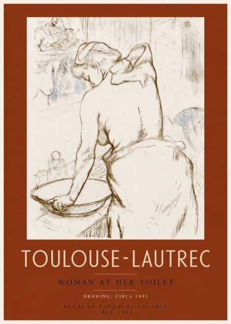 Toulouse-Lautrec Woman at Her Toilet No5 - Poszter
