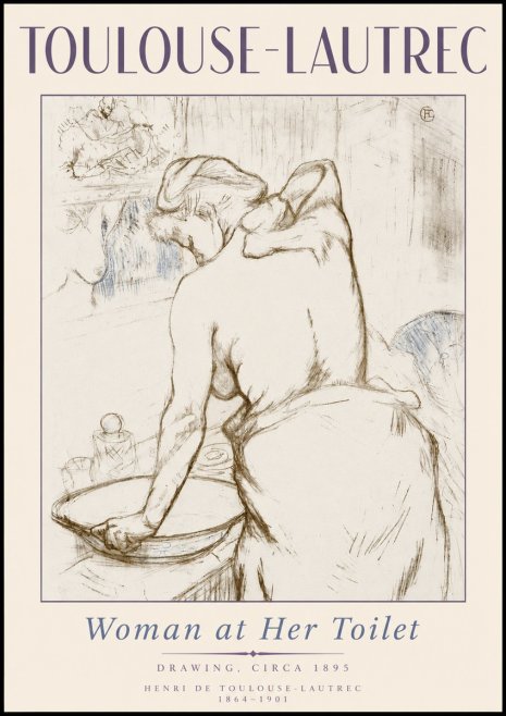 Toulouse-Lautrec Woman at Her Toilet No6 - Poszter