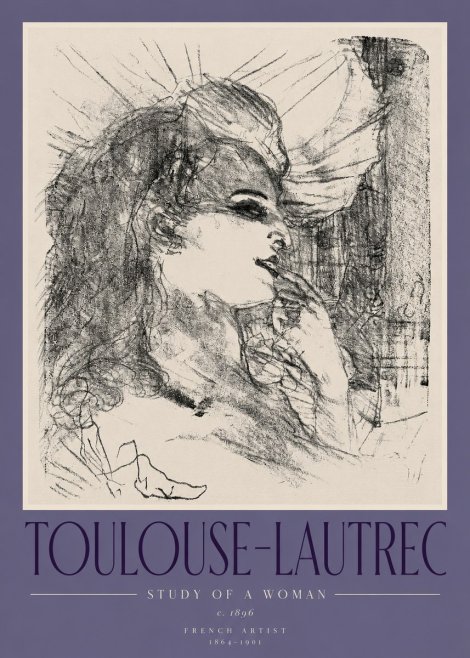 Toulouse-Lautrec Study of a Woman I No2 - Poszter