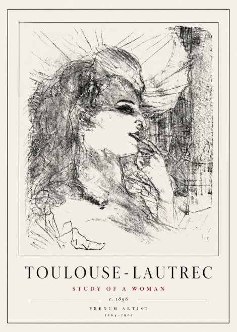 Toulouse-Lautrec Study of a Woman I No5 - Poszter