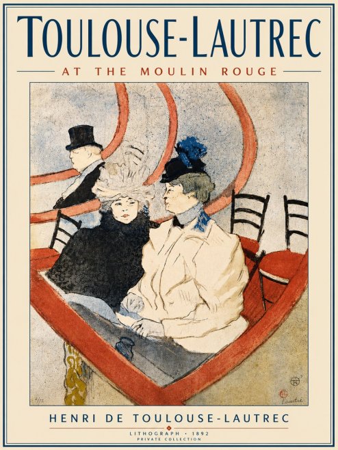 Toulouse-Lautrec At the Moulin Rouge XVI No6 - Poszter