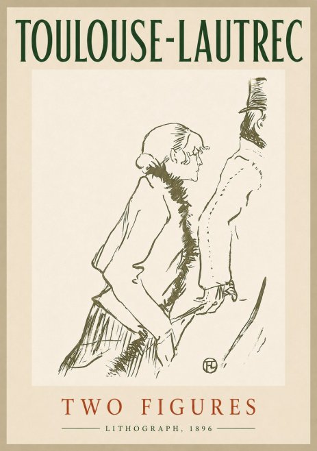 Toulouse-Lautrec Two Figures No4 - Poszter