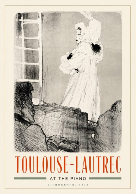 Toulouse-Lautrec At the Piano No4 - Poszter