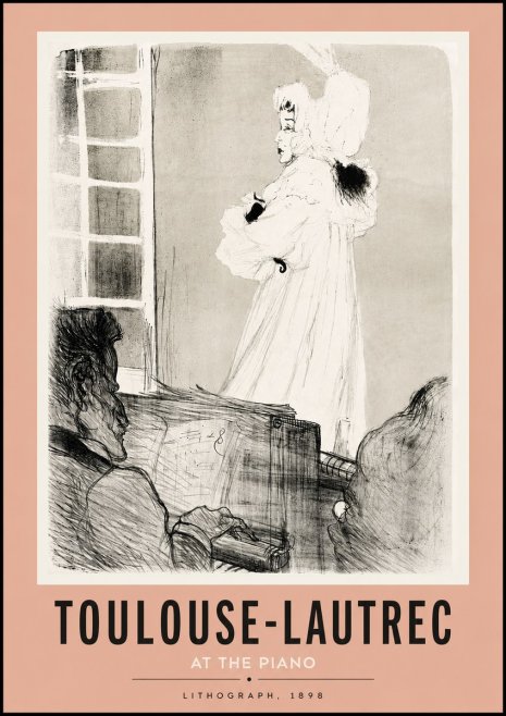 Toulouse-Lautrec At the Piano No5 - Poszter