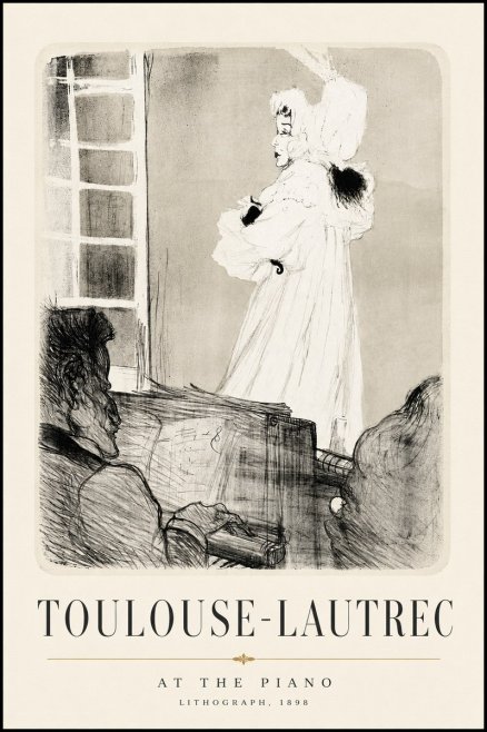 Toulouse-Lautrec At the Piano No6 - Poszter