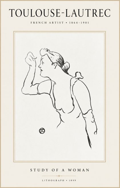 Toulouse-Lautrec Study of a Woman II No1 - Poszter