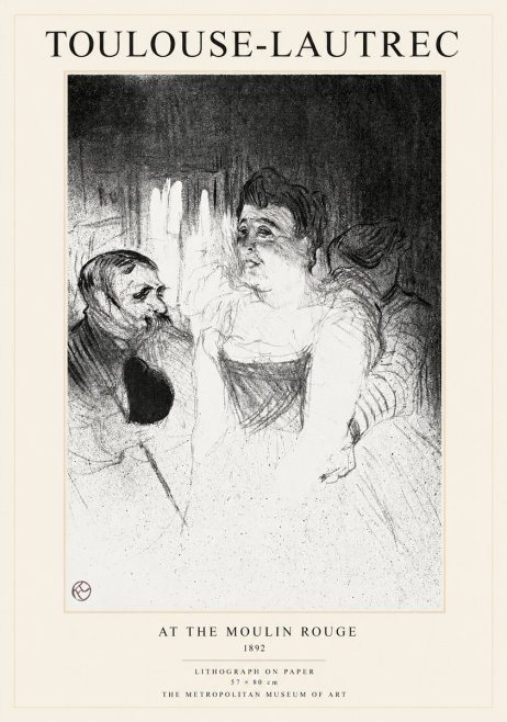 Toulouse-Lautrec At the Moulin Rouge XVII No1 - Poszter