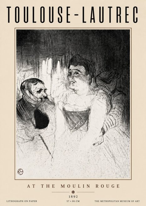 Toulouse-Lautrec At the Moulin Rouge XVII No5 - Poszter