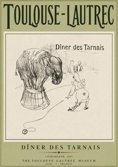 Toulouse-Lautrec Dîner Des Tarnais No3 - Poszter