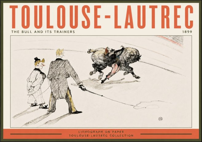 Toulouse-Lautrec The Bull and Its Trainers No5 - Poszter