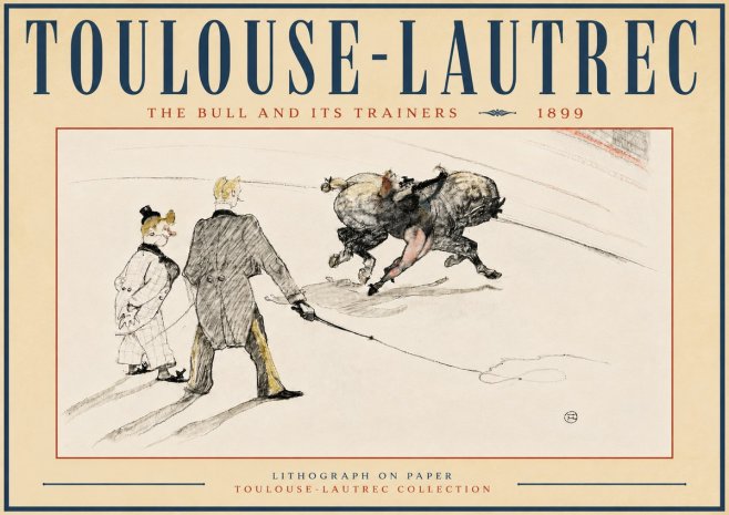 Toulouse-Lautrec The Bull and Its Trainers No6 - Poszter
