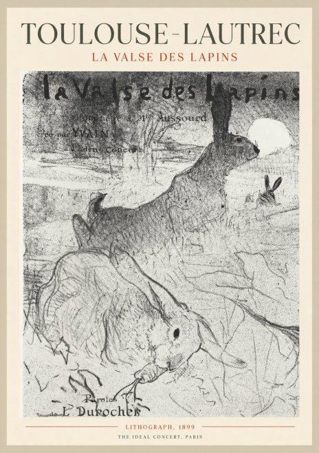 Toulouse-Lautrec La Valse Des Lapins No1 - Poszter