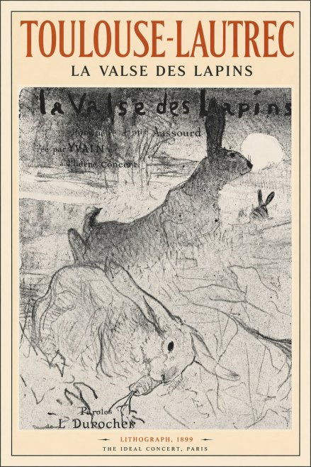 Toulouse-Lautrec La Valse Des Lapins No2 - Poszter