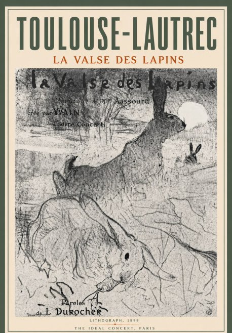 Toulouse-Lautrec La Valse Des Lapins No6 - Poszter