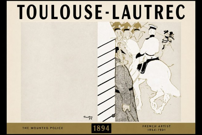 Toulouse-Lautrec The Mounted Police No2 - Poszter