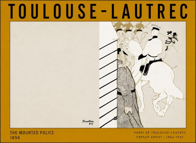 Toulouse-Lautrec The Mounted Police No4 - Poszter