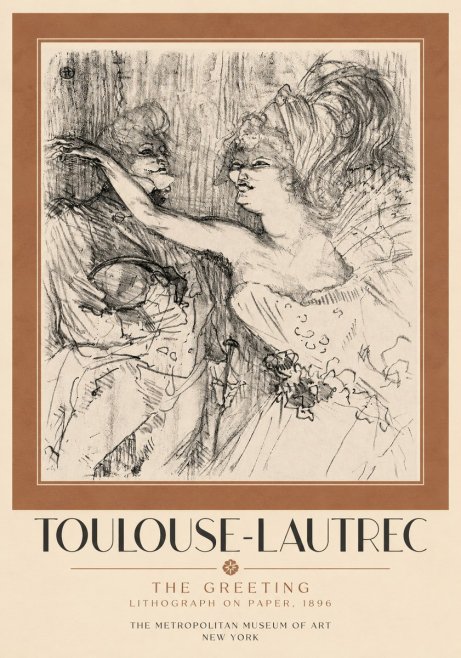 Toulouse-Lautrec The Greeting No3 - Poszter