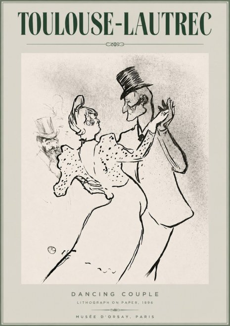 Toulouse-Lautrec Dancing Couple No2 - Poszter