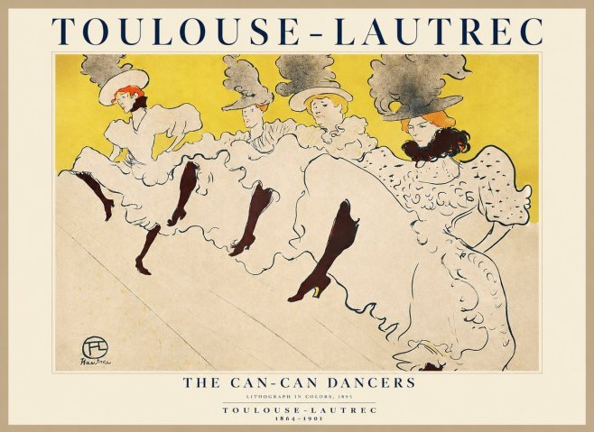 Toulouse-Lautrec The Can-can Dancers No1 - Poszter