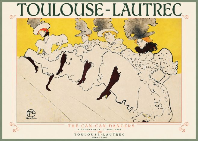Toulouse-Lautrec The Can-can Dancers No5 - Poszter