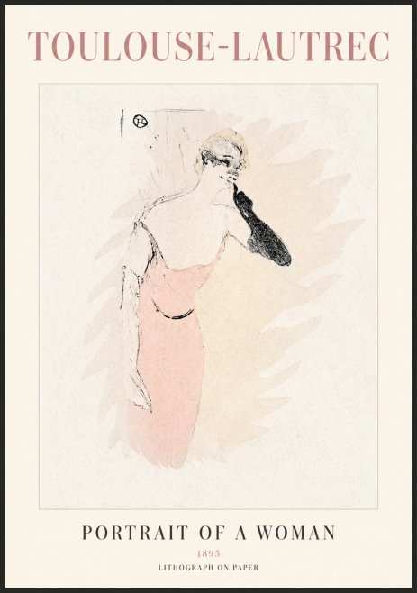Toulouse-Lautrec Portrait of a Woman IV No1 - Poszter
