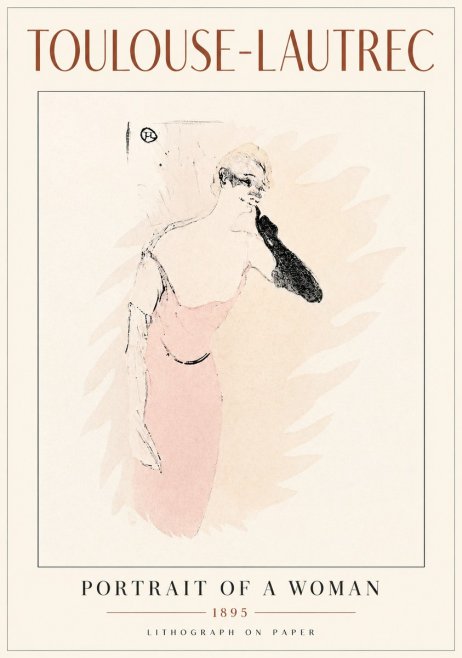 Toulouse-Lautrec Portrait of a Woman IV No3 - Poszter