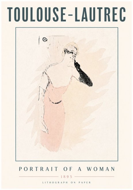 Toulouse-Lautrec Portrait of a Woman IV No5 - Poszter