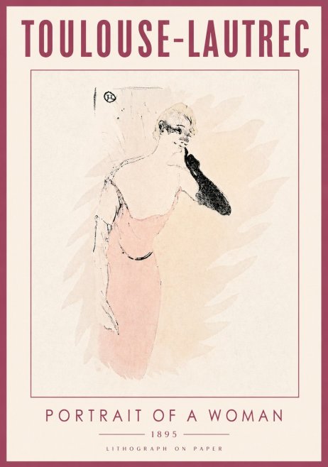 Toulouse-Lautrec Portrait of a Woman IV No6 - Poszter