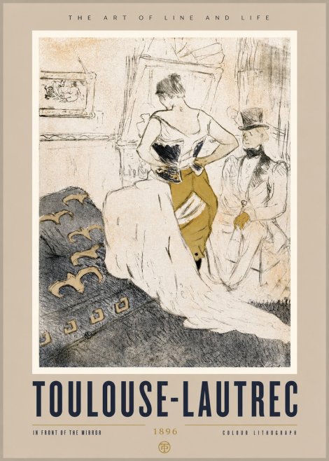 Toulouse-Lautrec In Front of the Mirror No2 - Poszter