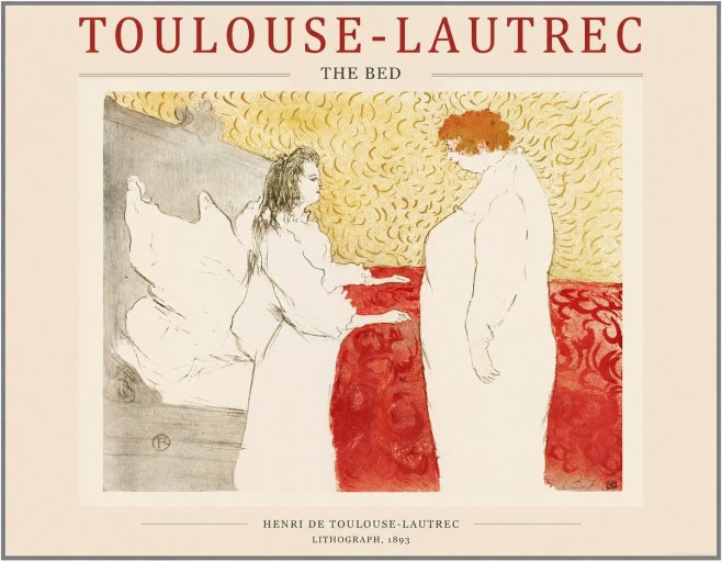 Toulouse-Lautrec The Bed No1 - Poszter