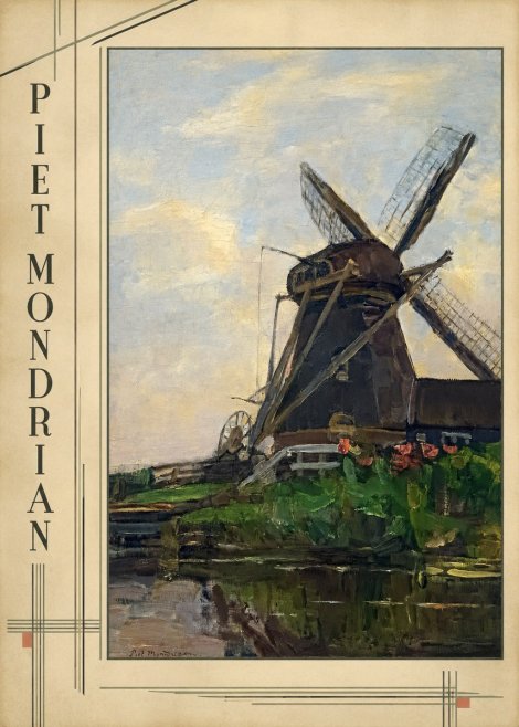 Piet Mondrian Windmill by the Water I No2 - Poszter