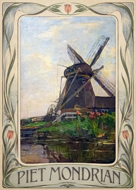 Piet Mondrian Windmill by the Water I No3 - Poszter