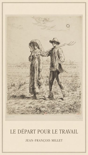 Jean-François Millet Le Départ Pour Le Travail II No1 - Poszter
