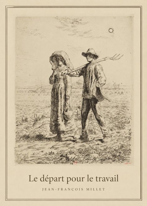 Jean-François Millet Le Départ Pour Le Travail II No4 - Poszter