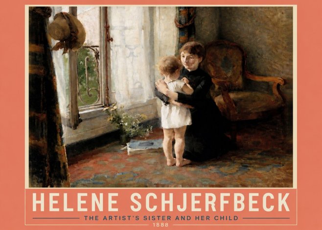 Helene Schjerfbeck The Artist's Sister and Her Child No4 - Poszter