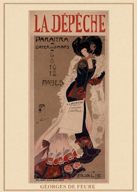 Georges de Feure La Dépêche II No4 - Poszter