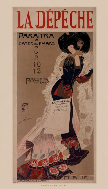Georges de Feure La Dépêche II No6 - Poszter
