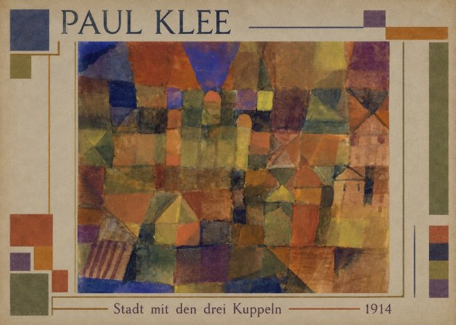 Paul Klee Stadt Mit Den Drei Kuppeln No1 - Poszter