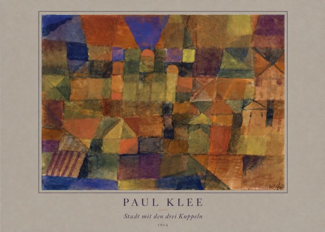 Paul Klee Stadt Mit Den Drei Kuppeln No5 - Poszter
