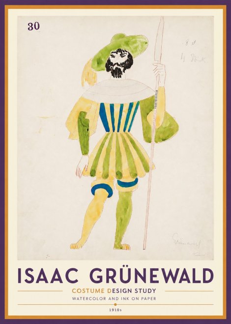Isaac Grünewald Study for Costume Design No2 - Poszter