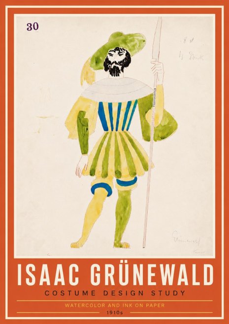 Isaac Grünewald Study for Costume Design No4 - Poszter