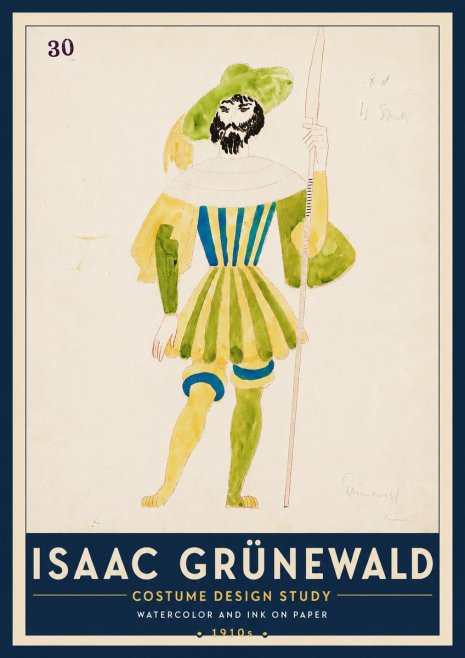 Isaac Grünewald Study for Costume Design No5 - Poszter