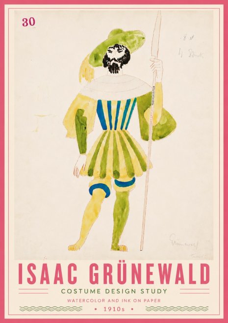 Isaac Grünewald Study for Costume Design No6 - Poszter