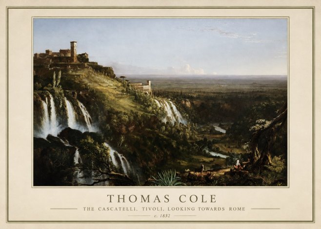 Thomas Cole The Cascatelli, Tivoli, Looking Towards Rome No2 - Poszter