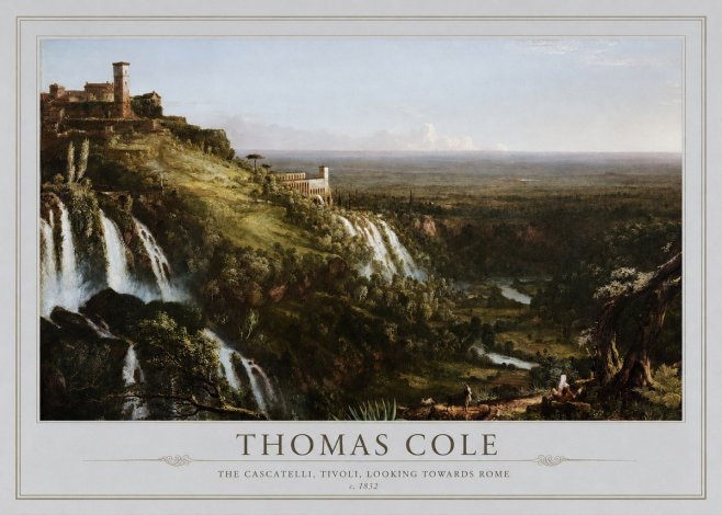 Thomas Cole The Cascatelli, Tivoli, Looking Towards Rome No6 - Poszter