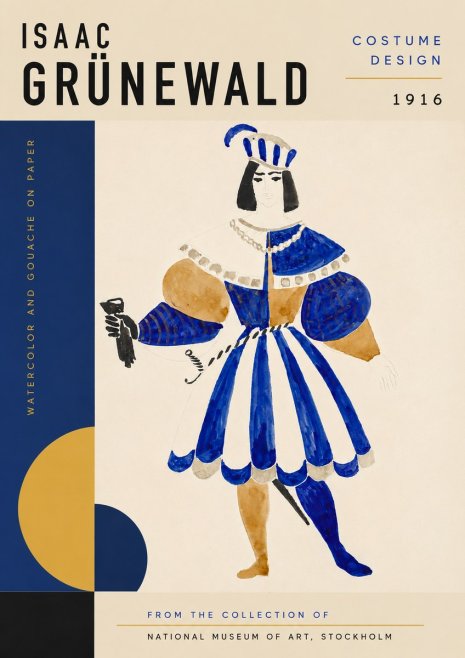 Isaac Grünewald Costume Design III No3 - Poszter